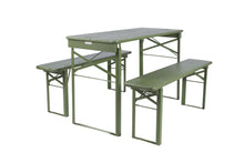 Load image into Gallery viewer, MaximaVida foldable picnic bench Berlin 120 cm olive green - FSC certified
