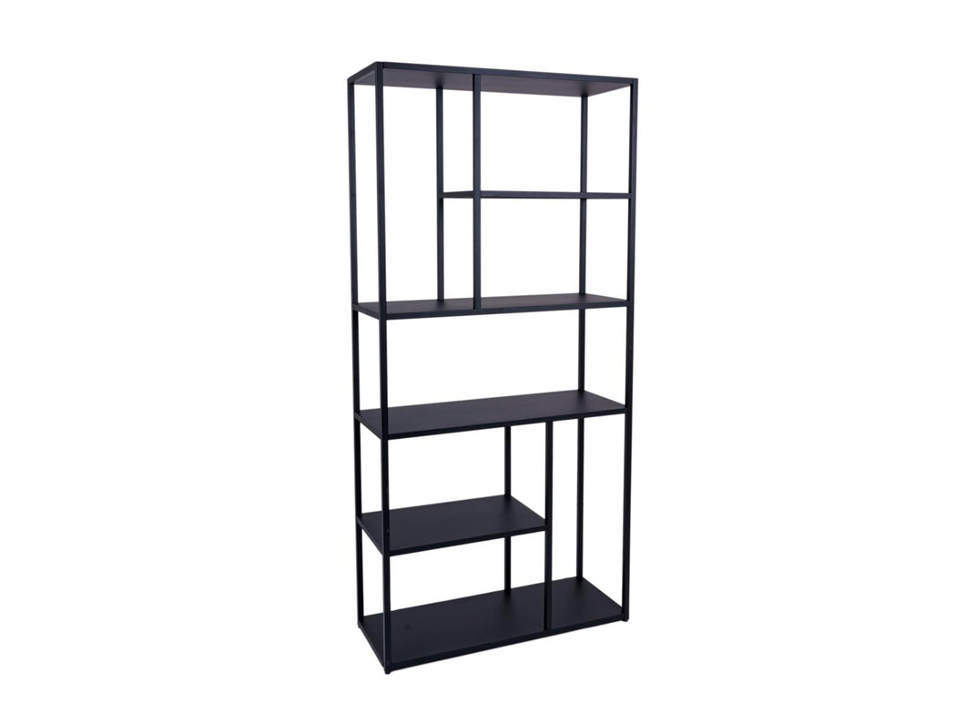 OUTLET -  MaximaVida metalen wandkast Finn 90 x 35 x 188 cm zwart