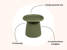 Load image into Gallery viewer, MaximaVida plastic side table Mila round 50 cm olive green
