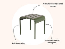 Load image into Gallery viewer, MaximaVida metal side table stool Max 45 cm olive green
