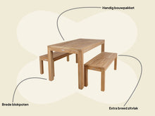 Load image into Gallery viewer, MaximaVida teak picnic set Java 180 cm - 3 pieces
