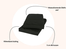 Lade das Bild in den Galerie-Viewer, MaximaVida Picknicktisch Kissen Carbon 55 x 27.5 x 5 cm schwarz - wasserabweisend - 4 Stück
