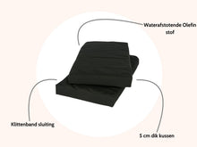Afbeelding in Gallery-weergave laden, MaximaVida picknicktafel kussenpakket Havana zwart 55 x 27,5 x 5 cm - waterafstotend - 2 stuks
