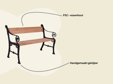 Afbeelding in Gallery-weergave laden, MaximaVida gietijzeren tuinbank Prinsengracht - 125 cm

