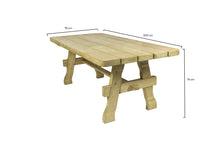 Load image into Gallery viewer, MaximaVida wooden garden table Provence 200 cm – wood thickness of 60 mm
