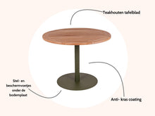 Load image into Gallery viewer, MaximaVida round garden table Java olive green 100 cm  - heavy 55 kg design
