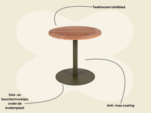 Afbeelding in Gallery-weergave laden, MaximaVida ronde tuintafel Java olijfgroen 80 cm- zware 49 kg uitvoering
