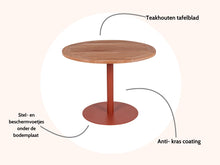 Load image into Gallery viewer, MaximaVida round garden table Java rust brown 100 cm -  heavy 55 kg design
