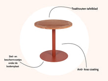 Load image into Gallery viewer, MaximaVida round garden table Java rust brown 80 cm - heavy 49 kg design
