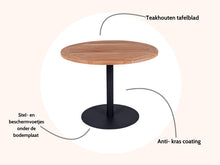 Load image into Gallery viewer, MaximaVida round metal garden table Java black 100 cm - heavy 55 kg model
