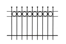 Load image into Gallery viewer, MaximaVida metal garden fence Lichtenvoorde 80 x 122 cm black - hot-dip galvanised
