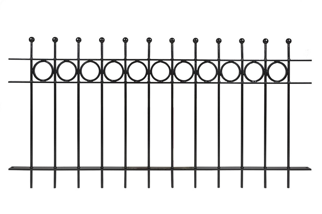 MaximaVida metal garden fence Lichtenvoorde 80 x 159 cm black - hot-dip galvanised