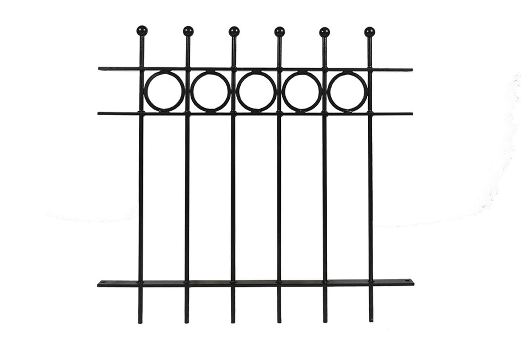 MaximaVida metal garden fence Lichtenvoorde 80 x 83 cm black - hot-dip galvanised