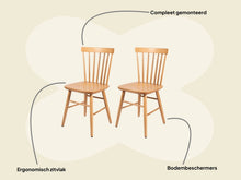 Load image into Gallery viewer, MaximaVida wooden chair Maxime natural - two pieces per box
