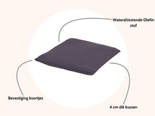 Load image into Gallery viewer, MaximaVida chair cushion Antro 47 x 42 x 4 cm- water repellent
