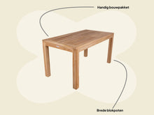 Afbeelding in Gallery-weergave laden, MaximaVida teakhouten tafel Java 150 x 80 cm
