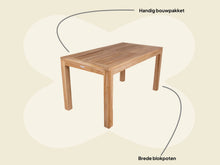 Afbeelding in Gallery-weergave laden, MaximaVida teakhouten tafel Java 180 x 80 cm
