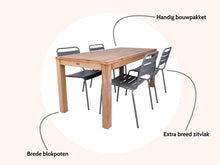 Load image into Gallery viewer, MaximaVida garden set Java 180 cm mouse grey
