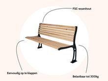 Load image into Gallery viewer, MaximaVida standing façade bench Jordaan with backrest 100 cm
