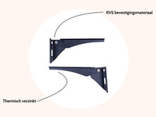 Load image into Gallery viewer, MaximaVida folding wall brackets set Jordaan – make your own wall bench
