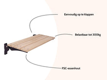 Load image into Gallery viewer, MaximaVida folding facade bench Jordaan 150 cm - FSC ash wood
