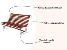 Load image into Gallery viewer, MaximaVida garden bench Budapest 120 cm - from exclusive Taliwood
