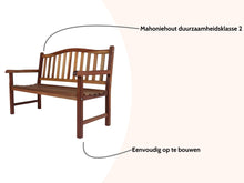 Load image into Gallery viewer, MaximaVida garden bench Rainbow 130 cm- exclusive mahogany
