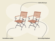 Lade das Bild in den Galerie-Viewer, MaximaVida Klappstuhl Toscana mit Armlehne 2 Stück - 100% FSC exzellentes Akazienholz
