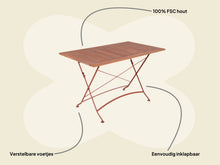Afbeelding in Gallery-weergave laden, MaximaVida inklapbare tuintafel Toscana 120 x 70 cm roestbruin - 100% FSC excellent acacia
