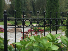 Load image into Gallery viewer, MaximaVida metal garden fence Lichtenvoorde 80 x 83 cm black - hot-dip galvanised
