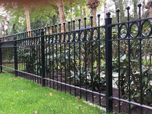 Load image into Gallery viewer, MaximaVida metal garden fence Lichtenvoorde 80 x 83 cm black - hot-dip galvanised
