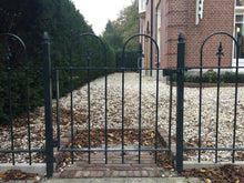 Load image into Gallery viewer, MaximaVida metal garden fence- Utrecht type 90 cm pedestrian gate including posts
