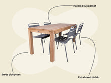 Load image into Gallery viewer, MaximaVida garden set Java 180 cm mouse grey
