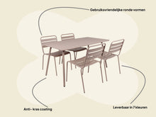 Lade das Bild in den Galerie-Viewer, MaximaVida Metall-Gartenmöbelset Max Taupe 150 cm

