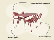Afbeelding in Gallery-weergave laden, MaximaVida metalen tuinset Max terracotta 150 cm
