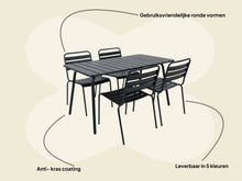 Lade das Bild in den Galerie-Viewer, MaximaVida Gartenset Max, in der Farbe schwarz 150 cm
