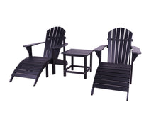 Load image into Gallery viewer, MaximaVida plastic Adirondack garden chair set Montreal black – luxurious design
