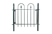 Load image into Gallery viewer, MaximaVida metal garden fence- Utrecht type 90 cm pedestrian gate including posts
