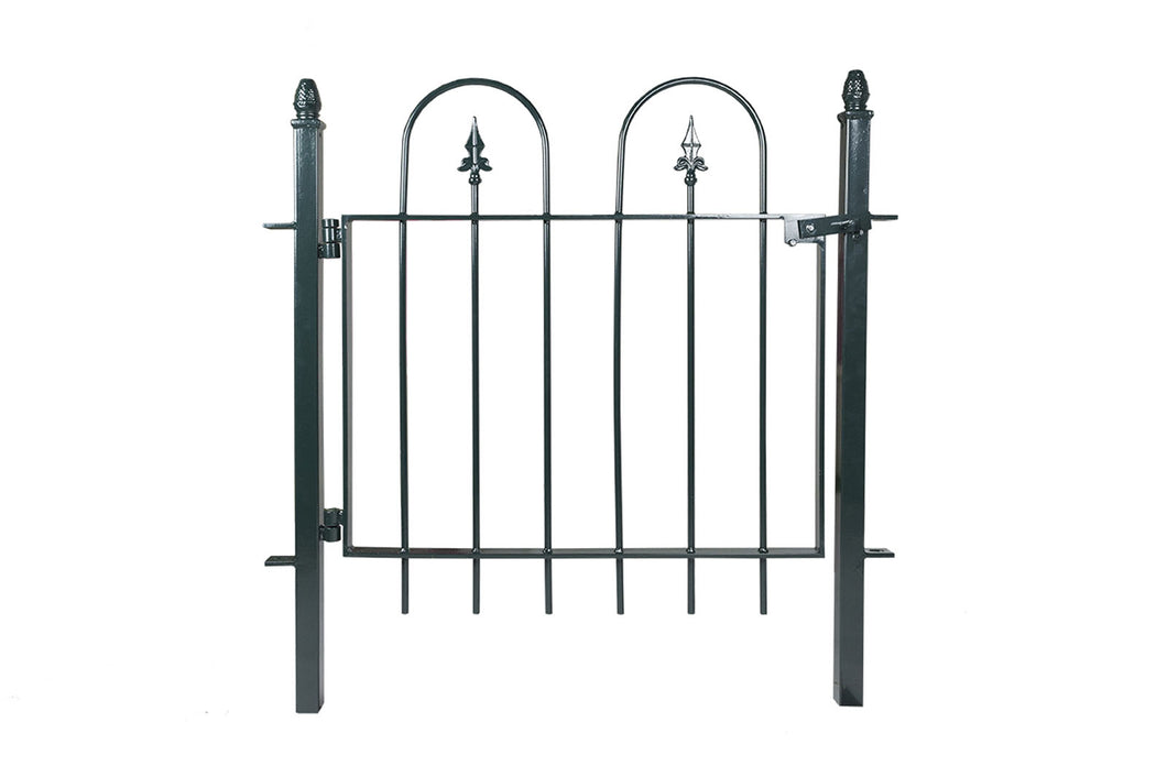 MaximaVida metal garden fence- Utrecht type 90 cm pedestrian gate including posts