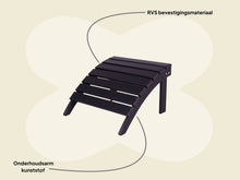 Load image into Gallery viewer, MaximaVida plastic Adirondack footrest Montreal black – the original
