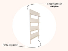 Load image into Gallery viewer, MaximaVida wall rack Jamie ivory bookshelf – magazine rack – 180 x 80 cm
