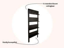 Load image into Gallery viewer, MaximaVida Wall rack Jamie black – bookshelf – magazine rack – 180 cm x 80 cm
