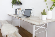 Load image into Gallery viewer, MaximaVida foldable picnic table Berlin 200 x 70 cm whitewash - FSC certified

