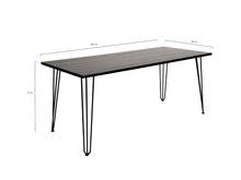 Load image into Gallery viewer, MaximaVida table top Chicago 180 cm black - pinewood veneer

