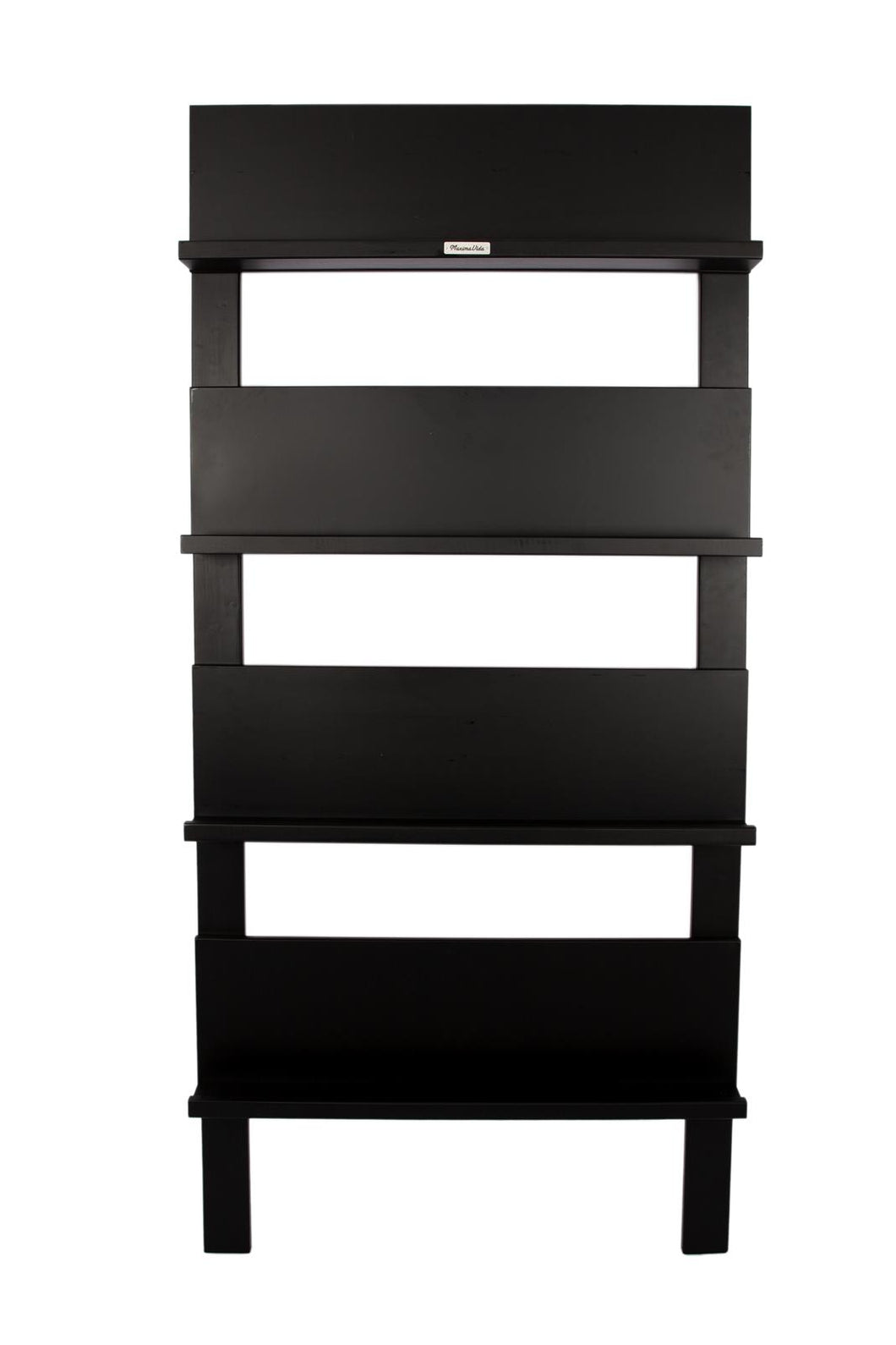 OUTLET GROENLO MaximaVida wandrek Jamie zwart- boekenrek- tijdschriftenrek- 180 cm x 80 cm