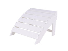 Load image into Gallery viewer, MaximaVida plastic Adirondack garden chair with footstool Montreal white – foldable
