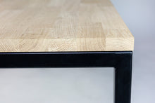 Load image into Gallery viewer, MaximaVida dining set 200 cm- 6 Rattan chairs Delhi- Oak wooden table 200 cm x 90 cm
