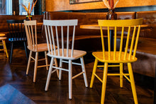 Load image into Gallery viewer, MaximaVida wooden chair Maxime ocher yellow - two pieces per box
