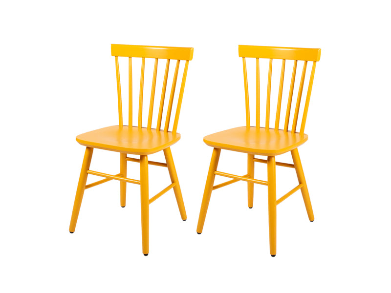 MaximaVida wooden chair Maxime ocher yellow - two pieces per box
