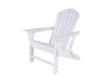 Load image into Gallery viewer, MaximaVida plastic Adirondack garden chair with footstool Montreal white – foldable
